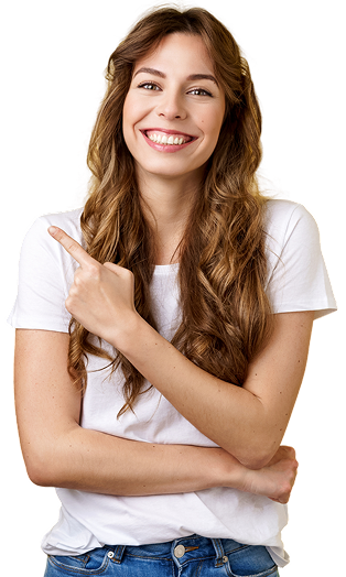 cheerful charismatic goodlooking gentle girl laughing silly amused entertaining conversation pointin 1
